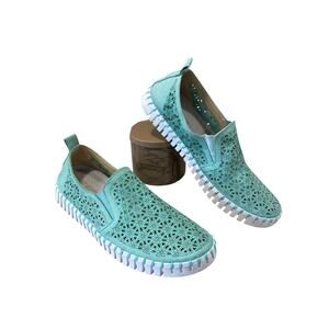 Ilse Jacobsen Womens Mint Green Hornbak Slip On Loafers Shoes Sneakers 43/US 11